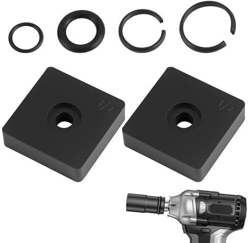 2 Set Impact Wrench Retaining Ring Kit, Includes 3/8 & 1/2 Impact Retaining Ring Clip Impact Friction Rings with O-Ring and Install Tool Compatible with Milwaukee Electric & Pneumatic Impact Wrench