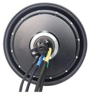 QAZXDRFG Electric Bicycle Kit, 5000W 50H 72V 100km/h 12x3.5inch Hall Sensor Brushless DC Hub Motor For E-Bike Black