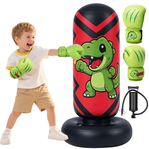 Boxsack für Kinder, Qoosea 130cm Standboxsack Stehender Aufblasbarer