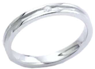 Wycian Ring Silber Wasserfest Ring Diamant Echt 9K Weißgold mit 0,02 CT Diamant Größe 60 (19.1) Massiv, Nicht Plattiert Aktualisierung 3.0 für Tante Muttertag Schmuck
