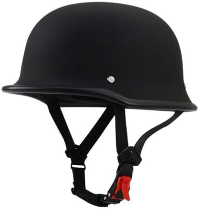 Casques Bols Style Allemand Demi Casque Vintage Casque Jet Ouvert Moto ECEDOT Homologué Casque De Protection pour Adultes Hommes Femmes pour Vélo Croiseur Scooter B,S:55-56CM