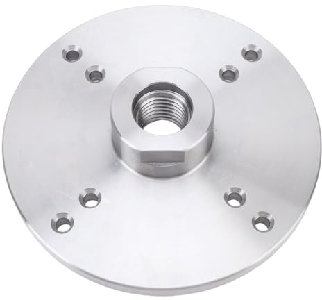 Wakects Drechselbank-Frontplatte, 6 Zoll, Premium 45 Stahl, 33 Mm Gewinde, 8 Befestigungslöcher, Holzbearbeitung für Schüsseldrehen