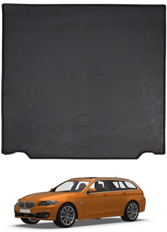 Travall CargoMat Boot Liner Compatible with BMW 5 Series (2010-2016) [Touring] Premium Tailored to Fit Car Floor Boot Mat Waterproof Black Rubber Dog Friendly Car Specific Boot Protector