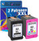Tito-Express 2 Tintenpatronen kompatibel mit HP 62 XL 62XL Black Color wiederaufbereitet für Envy 5640 5643 5540 5545 5544 5548 5646 7640 OfficeJet 250 Mobile 200 5740 5742 5744 (2er-Pack)