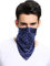 Prettystern Herren Satin Seide Bandana Nickituch Halstuch Sommer kleines Seidentuch Blau mit Anker 6.