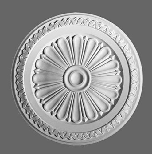 Casa Padrino Stuck Rosette 33 x 33 cm Deckenstuck Deckenrosette Stuckrosette Wandrosette Barock Jugendstil