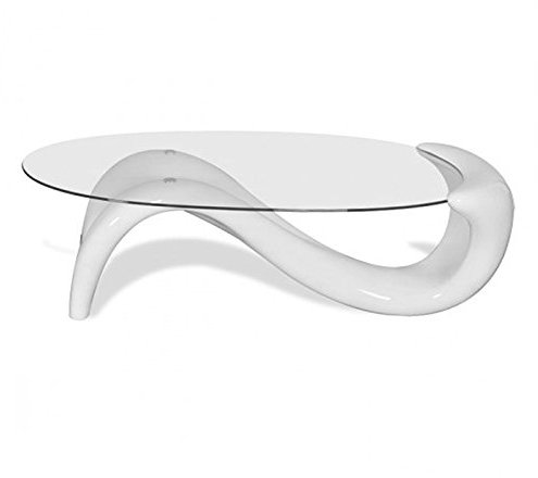 Designetsamaison Table Basse de Salon Blanche - Wave