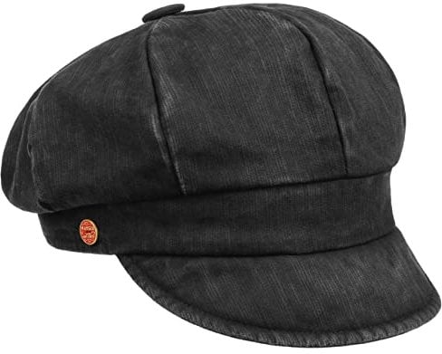 Mayser Alexa Ballonmütze Schirmmütze Baker-Boy-Mütze UV-Schutz Made in EU Damen Frühjahr Sommer schwarz One Size