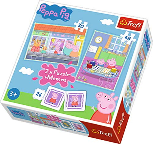 Trefl 90600 Peppa's Day 2-in-1 Puzzle with Memory