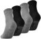 2 | 4 | 6 Paar ABS Socken Herren Damen Anti Rutsch Socken mit Wolle 21463 WP (Schwarz/Anthrazit 4 Paar 39-42)