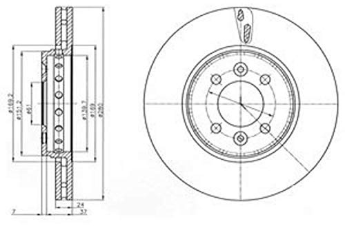 DELPHI BG4536C 2x Bremsscheiben Vorne Ø280mm Belüftet Kompatibel mit RENAULT Clio 3 Schrägheck BR0/1, CR0/1 402060540R 402069518R 402065616R