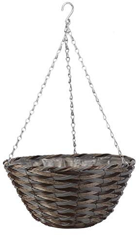 Smart Garden Faux Rattan Hanging Basket - Pinto, 35cm