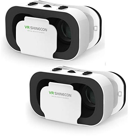 Virtual Real Store VR-Headset, kompatibel mit iPhone und Android-Handys, Virtual-Reality-Headsets, Google Cardboard, Mini, exquisit, leicht, bequem, 3D-VR-Brille (VR4.0 VR-Box, 2 Stück)
