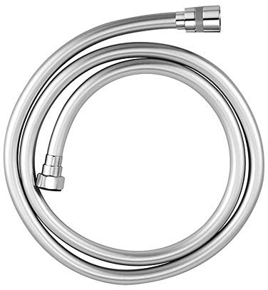 XYY Tubo doccia da 2 m, tubo doccia in PVC a 360°, antitorsione e antideflagrante con connessione universale G 1/2, cromato