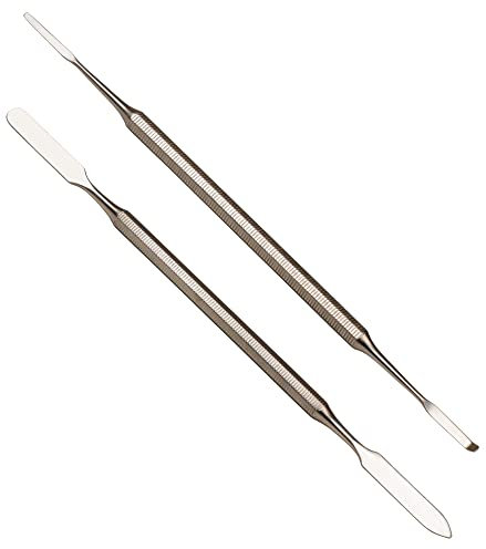 Makeup Spatula-Osinee 2PCS Professional Stainless Steel Cosmetic Makeup Spatulas & Stirring Rod Tools & Scoop Spoon for Eyeshadow, Nail Polish, Skin Wax, Foundations