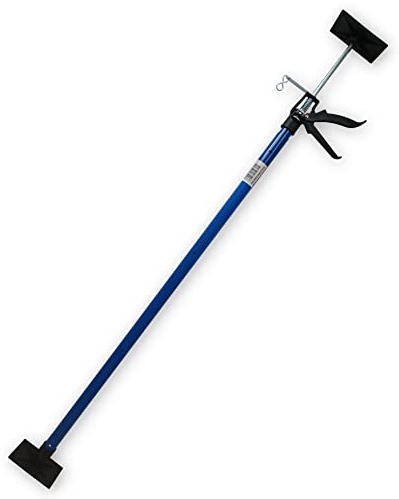 Montagestütze von 115-290cm stufenlos einstellbar | 30 Kg Tragkraft | Teleskop-Deckenstütze | Einhandstütze | Türspanner | Dritte Hand | Farbe: blau (2)