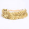 Bobiya Breites Fischschwanz-Haarband aus Kunsthaar, geflochten, klassisch, grob, elastisches Stretch-Haarteil, für Damen und Mädchen, mit Strähnchen, Goldbraun