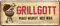schilderkreis24 Blechschilder Kollektion 28x12cm – Lustige Grillsprüche: BBQ-Deko für echte Grillmeister: (GrillGott Wurst)