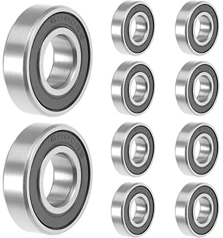 10 Stück 6900 2RS Kugellager 10 mm x 22 mm x 6 mm doppelt geschützte Rillenkugellager für DIY, Drehbänke, Motoren, 3D-Drucker, Fräsmaschinen, verschiedene mechanische Geräte, etc.