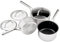 Ninja Foodi ZEROSTICK Set 3 Casseroles, Acier inoxydable, 16 cm/18 cm/20 cm, Couvercles en verre trempé, Résistantes, Antiadhésives, Compatibles avec l'induction, Compatibles lave-vaisselle C63000EU