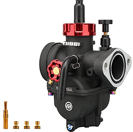 NIBBI PE Vergaser 24mm, passt Flansch Motorrad Motoren, mit Haupt Pilot Jet Passend Für KTM YAMAHA HONDA ATV Pit Dirt Fahrrad