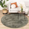 FRAAI | Home & Living Waschbarer Teppich Rund - Clean Grün - Polyester - Kurzflor - Einfarbig - Waschbar in Waschmaschine - Modern - Wohnzimmer, Esszimmer, Schlafzimmer - Carpet