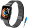 WindRen Cinturino Compatibile per Xiaomi/Redmi Watch 2 Lite - Cinturini Metallo Redmi Watch 2 Lite in Acciaio Inossidabile di Ricambio