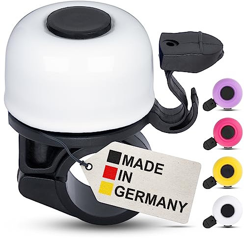 Fahrradklingel Kinder - Weiß - Fahrradklingel Kinder Mädchen - Klingel Fahrrad Kinder, Klingel Kinderfahrrad, Kinder Fahrradklingel, Fahrradklingel Mädchen - Made in Germany
