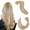 ABH AMAZINGBEAUTY HAIR Micro Ring Haarverlängerungen Remy Haar Weiche Remy Echthaar Extensions 45cm Microringverlängerungen Aschbraun Gemischt mit Platinblonden Microring Extensions 50 Stränge 50g