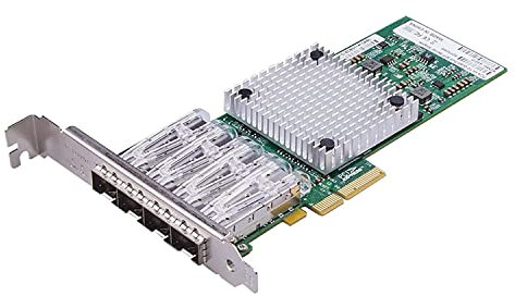 1000Mbps PCI-E NIC Gigabit Ethernet Converged Network Card with Intel Intel I350-AM4 Chipset | Ethernet Server Network Adapter | Quad SFP Port | PCIE 2.0 X4 | Compare to Intel I350-F4