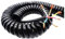 GatherTOOL Cavo a Spirale 24AWG con Cavo telescopico a Molla a 6 Fili 1PC 0,2 Millimetri Quadrati 2,5 m / 5 m / 7,5 m Cavo di Alimentazione Colore Nero Cavo espandibile (Size : 2.5m, Color : 24 AWG)