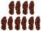 Fybida Mopa Pantuflas Cubierta de Zapatos, 10 Piezas Chenille Mopa Pantuflas Multifunción Limpieza de Pisos Zapatos Limpiador de Polvo Accesorio(Broncearse)