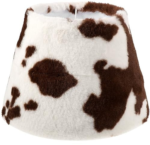 Holibanna Lampenschirm Leoparden-kronleuchterschirme Wandleuchte Innen Vintage Wandleuchtenschirm Lampenabdeckung Mit Animal-print Vintage Deckenleuchte Plüschkuh Drinnen E27 Stoff Schmücken
