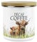 Purely Home Highland Cow & Calf Kitchen Decaf Coffee Storage Canister - Countryside Farm Metal Enamel Food Storage Container