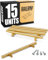BAILROP Tiradores Dorados 128MM para Armarios, Cajones y Cocinas - Tiradores Dorados Muebles de Cocina o Dormitorios de Acero Inoxidable - 15 unidades - Color Oro