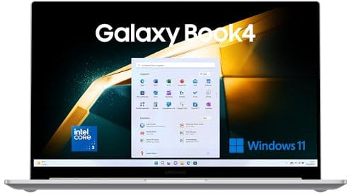 Samsung Galaxy Book4, 15,6 Zoll-Notebook, Windows-Laptop, Intel Core 3, 8 GB RAM, 256 GB, Silver