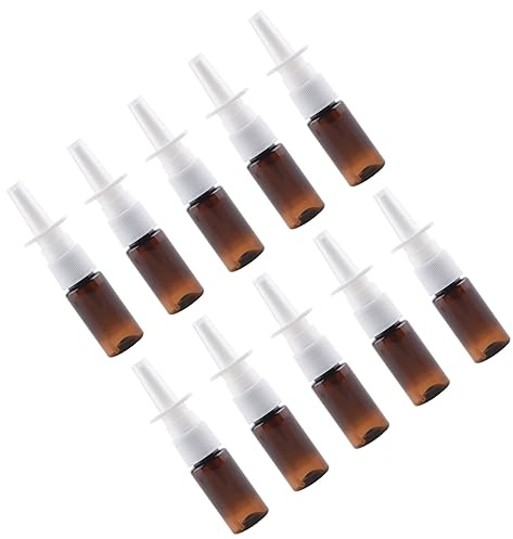 SAKURRDD 10pcs Perfume Bottle Nose Spray Empty Nose Bottle Plastic Container Clear Container Water Mister Bottle 10ml Bottles Spray Pump Travel Vial Multicolor Pp/204