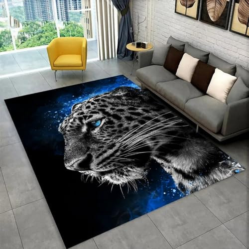 Teppiche Wohnzimmer Teppiche 3D Küchenteppich Teppichläufer Schlafzimmer Wohnzimmer Arbeitszimmer Büro Faltbar Leopard-Geparden-Tier 50 X 80 cm -4L4I3P3G1F4F4