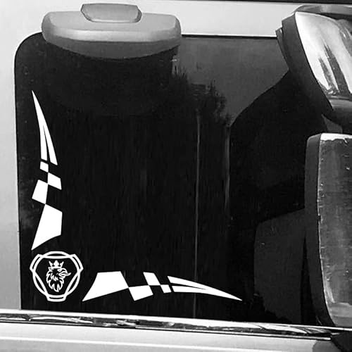 Decus Shop LKW Seitenscheibe Aufkleber - passend für Scania, Verschiedene Motive und Farben