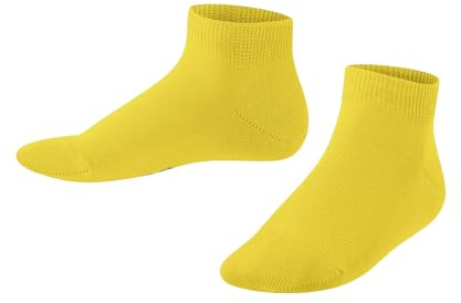 FALKE Unisex Kinder Sneakersocken Family K Sn nachhaltige Baumwolle kurz einfarbig 1 Paar, Gelb Bright Yellow 1385, 19-22