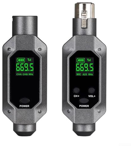 HEBEOT Émetteur XLR sans fil et récepteur XLR, large compatibilité, émetteur XLR sans fil, récepteur pour mixeur audio, haut-parleur