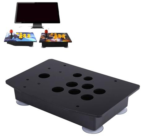 Beufee Schwarzes Acrylpanel und Gehäuse DIY -Set -Kits, Joystick DIY Set Kits Ersatz für Spielmaschine Schrank Controller DIY Kit