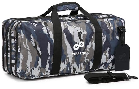 EVERPRIDE Kochmessertasche mit 4 Fächern, für 20 Messer, 4 Staufächer, professionelle kulinarische Tasche mit Schultergurt, Schwarz