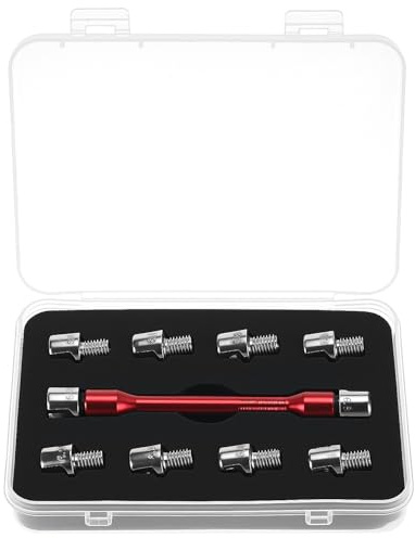 QWORK Motorcycle Spoke Wrench, 5.0-6.8mm Dirt Bike Wheel Spoke Wrench, for Most Motorbikes
