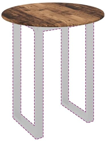 vidaXL Table Top Old wood 80 x 80 x 1.5 cm Engineered Wood, A Stylish, Round Garden Table Top for Outdoor Dining, Modern Terrace Furniture, Durable Engineered Wood Design Surface
