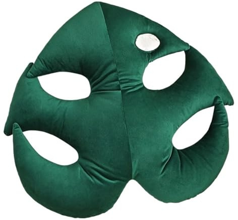 KUKUShining Grünes Pflanzen Plüschkissen, Weiches Gefülltes Wurfkissen Deko Spielzeug Süße Plüschtiere for Wohnzimmerbank Kinder(Monstera A)