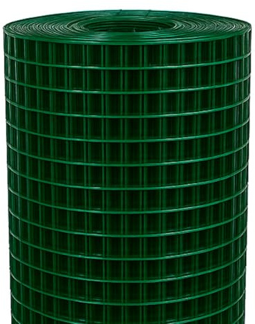 HAGO24 | Volierendraht | PVC beschichtet | grün | 10x1m | 12x12mm | 0,7mm | Drahtgeflecht | Kleintierzaun | Vogelvoliere | Schutzgitter