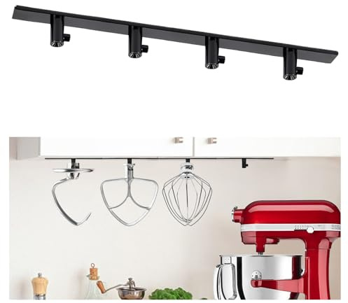 Soporte para accesorios de batidora de pie, gancho de cocina universal para montaje en pared, compatible con accesorios de mezclador Kitchen Aid, ayuda de almacenamiento para KitchenAid y otras