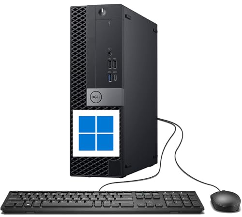 Dell OptiPlex 7070 SFF PC Ordinateur de Bureau, 7070 SFF Desktop Intel Core i7-9700, 16 Go de RAM, 256 Go de SSD, US Clavier et Souris, Win11 Pro (Renouvellé)