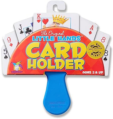 Asmodée Gamewright, Little Hands Card Holder, Card Game, Ages 3+, 1 Players,Red and Blue